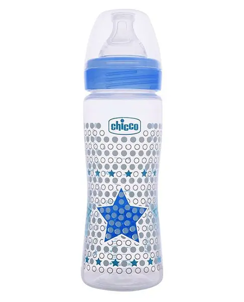 Chicco Well-Being Fast Flow Feeding Bottle Blue - 330 ml